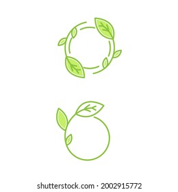 Vegan element Vector icon design illustration Template
