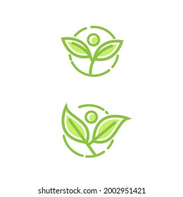 Vegan element Vector icon design illustration Template