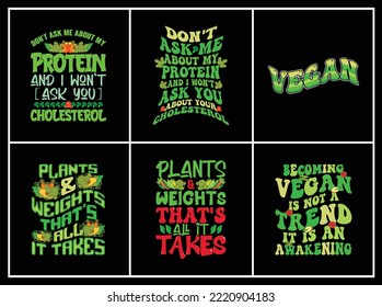 Vegan for everything T-shirt Design Bundle  