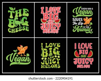Vegan for everything T-shirt Design Bundle  
