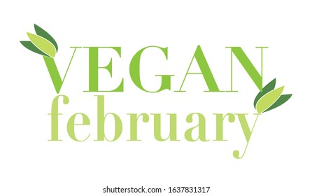 Vegan February Vector /EPS Drawing