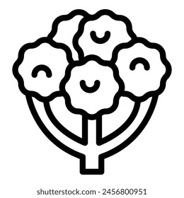 Vegan flower icon outline vector. Food diet. Eco home