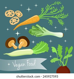 Vegan food collection