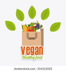 Vegan food design, vector illustration eps 10.