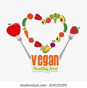 Vegan food design, vector illustration eps 10.