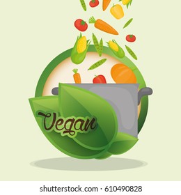 vegan food diet healthy nutrition vector illustration eps 10