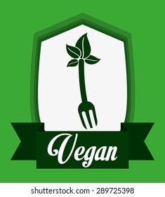 Vegan Food digital design, vector illustration eps 10.