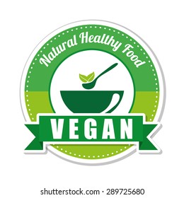 Vegan Food digital design, vector illustration eps 10.