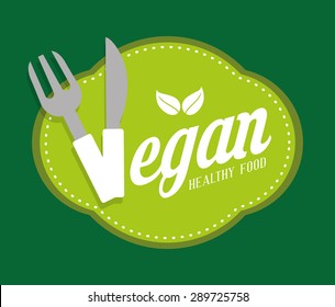 Vegan Food digital design, vector illustration eps 10.
