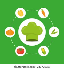 Vegan Food digital design, vector illustration eps 10.