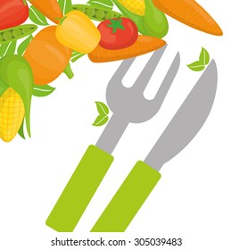 Vegan Food digital design, vector illustration 10 eps graphic