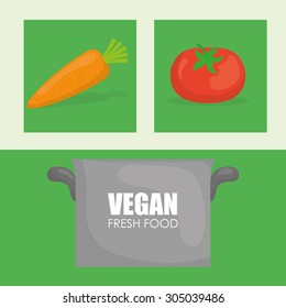 Vegan Food digital design, vector illustration 10 eps graphic