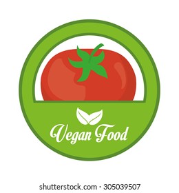 Vegan Food digital design, vector illustration 10 eps graphic