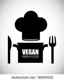 Vegan Food digital design, vector illustration 10 eps graphic