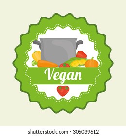 Vegan Food digital design, vector illustration 10 eps graphic