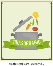 Vegan Food digital design, vector illustration 10 eps graphic