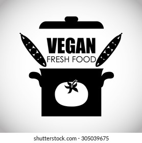 Vegan Food digital design, vector illustration 10 eps graphic