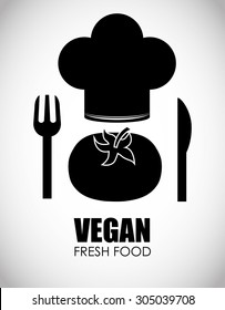 Vegan Food digital design, vector illustration 10 eps graphic