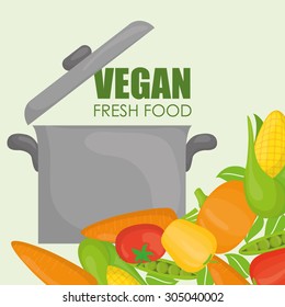 Vegan Food digital design, vector illustration 10 eps graphic