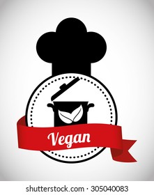 Vegan Food digital design, vector illustration 10 eps graphic