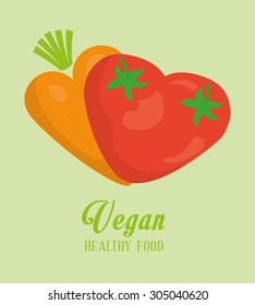 Vegan Food digital design, vector illustration 10 eps graphic