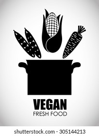 Vegan Food digital design, vector illustration 10 eps graphic