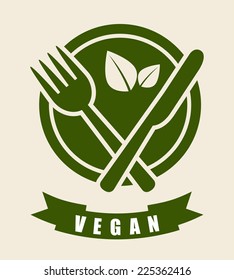 vegan food graphic design , vector illustration