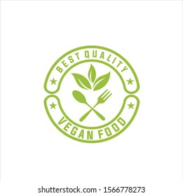Vegan food icon Logo design template . Fresh food logo design template, logo design inspiration