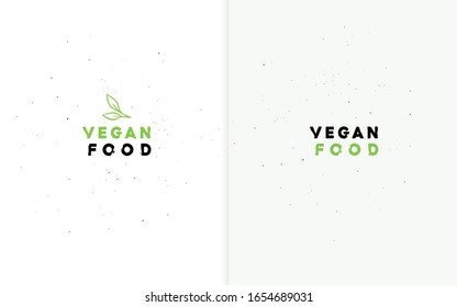 Vegan Food icon. Organic,Veggie,Bio,Eco logotype collection. Can use for logo,company identity,emblem,packaging,web.