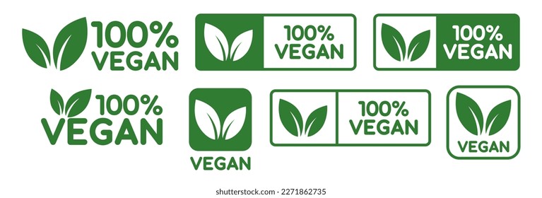 Señal de insignia del icono de comida vegana. Biografía, Ecología, Logotipos y distintivos orgánicos, etiqueta, etiqueta. Hoja verde sobre fondo blanco. Ilustración vectorial.
