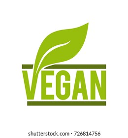 Vegan food icon. Vector illustration.