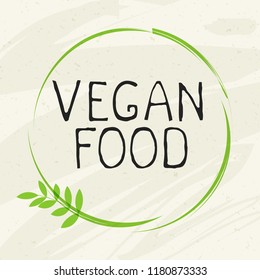 Vegan food label icon emblem.Natural product 100 bio healthy organic label and high quality product badges. Eco, 100 bio and natural food product icon. Emblem for cafe. Vector
