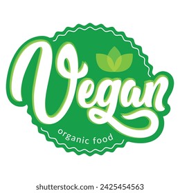 Comida vegana Logo de comida local Ilustración vectorial