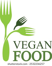 Projeto do logotipo da Vegan Food. Vetores do logotipo de alimentos orgânicos. Logotipo Natural Food design royalty. Ícones vetoriais de fast food. 