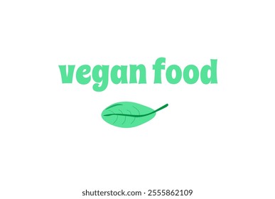 vegan food logo text on white background , 