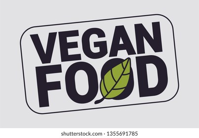 Vegan food logo vector