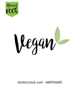 Vegan food logo in vector