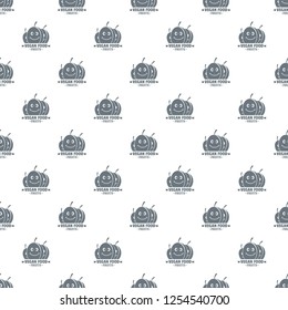 Vegan food pattern vector seamless repeat for any web design