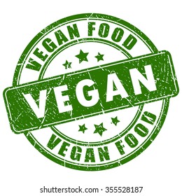 Vegan food rubber stamp