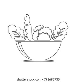 Vegan Food Salad Vector Concept Design