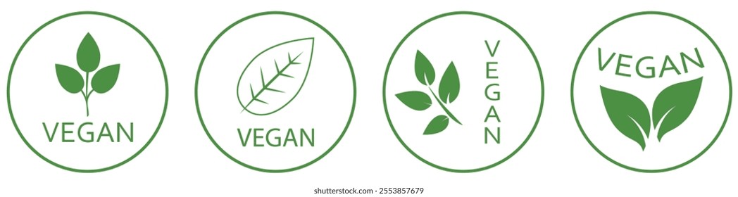 Vegan food stamp label for vegetarian