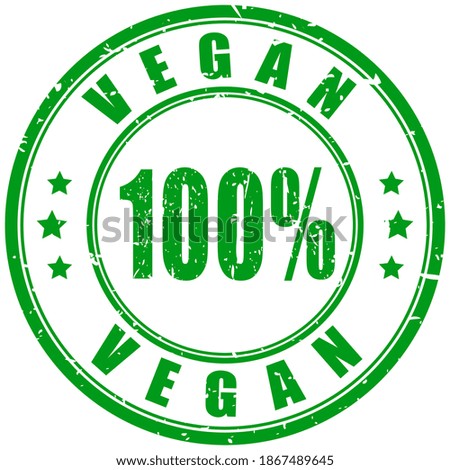 Vegan formula rubber stamp isolated on white background, 100 guarantee suitable for vegans