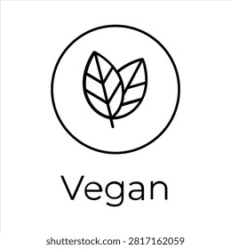 VEGAN FREE ICON VECTOR STEMP PACKAGNG
