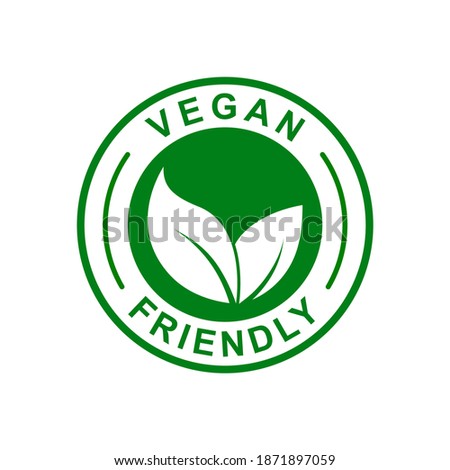 Vegan friendly badge. Suitable for product label
