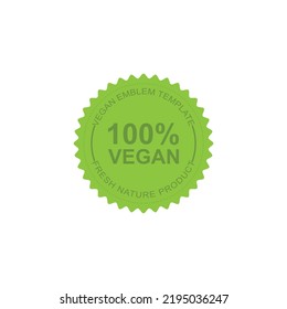 Vegan Friendly Food Icon Badge Design. Vegan Vector Illustration Symbol Stock Vector. Bio food logo. Vegan vector badge. Vegan food sign with leaves