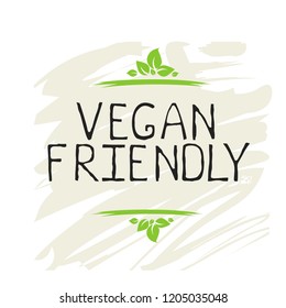 Vegan friendly label and high quality product badges. Bio Home made food Organic product Pure healthy Eco food organic, bio and natural product icon. Emblems for cafe, packaging etc. Vector