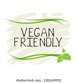 Vegan friendly label and high quality product badges. Bio Home made food Organic product Pure healthy Eco food organic, bio and natural product icon. Emblems for cafe, packaging etc. Vector