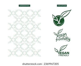 Vegan Friendly Logo Option with Supergraphics