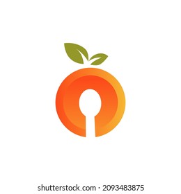 Vegan Fruit Simple Modern Logo Vector and Stock Images