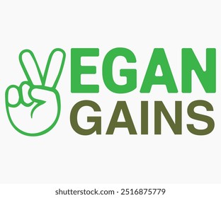 Vegano Gains Svg, Camisa Del Día Mundial Vegano, Citas Del Día Vegano Svg, Regalo Vegetariano, Divertido Vegetariano Svg, Vegano Svg, Archivo Cortado, Silueta